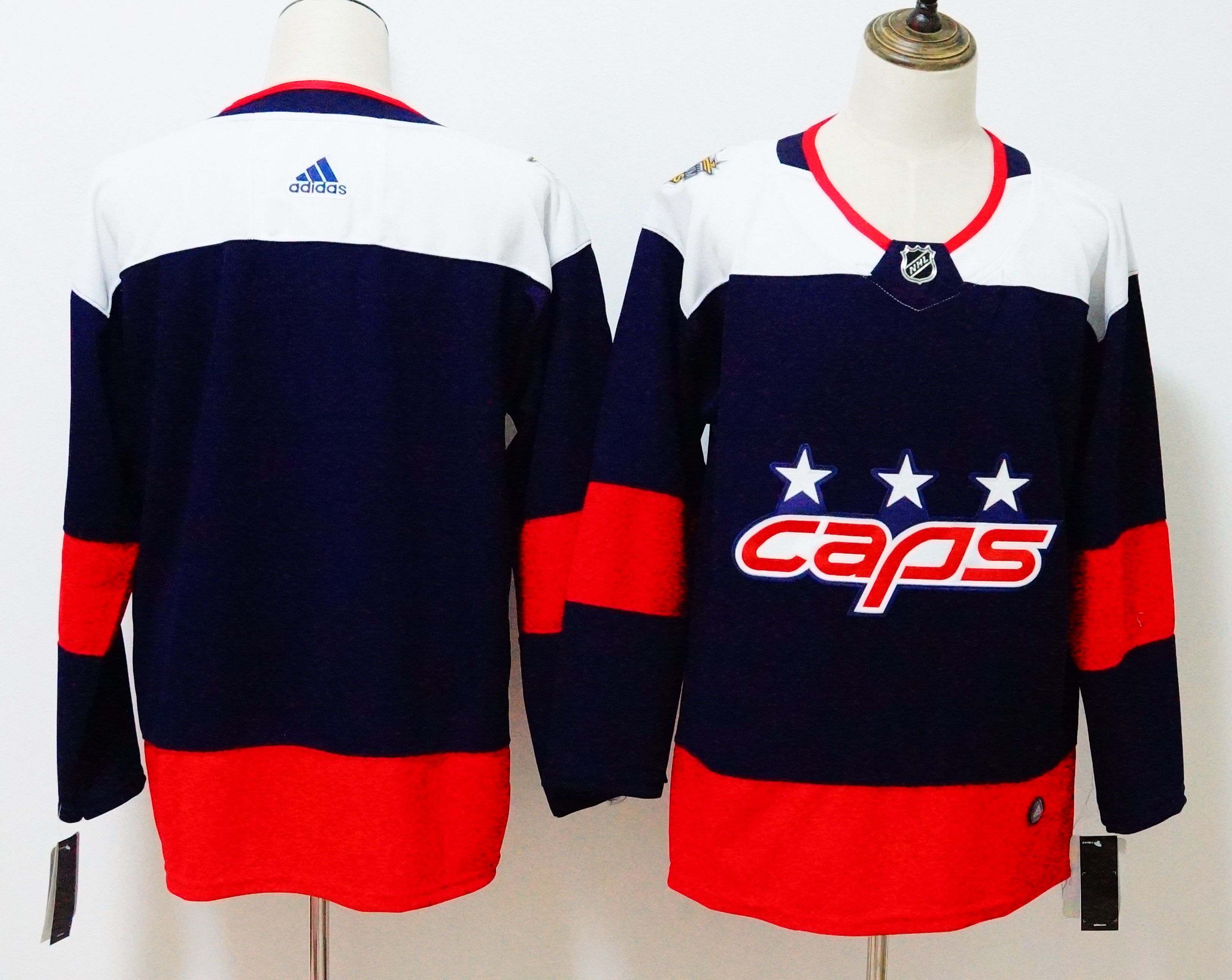Men Washington Capitals Blank Blue Hockey Stitched Adidas NHL Jerseys->washington capitals->NHL Jersey